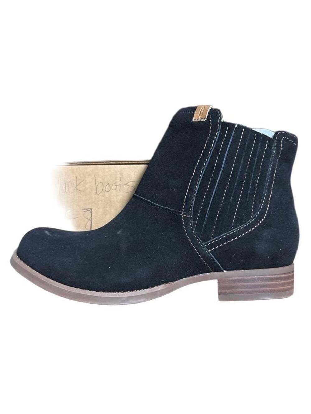 Lucky Brand Chelsea Boots Size 7 Black Suede